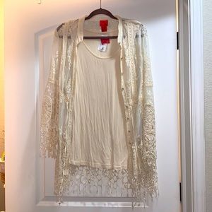 NWT! V Cristina Lace Blouse